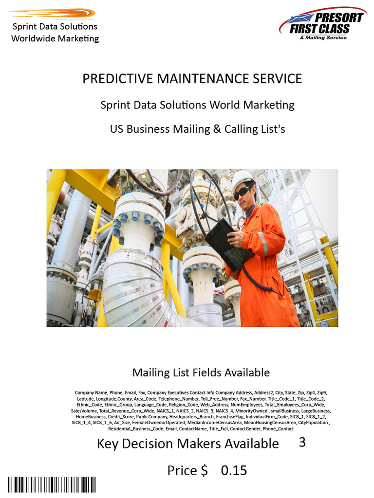 PREDICTIVE MAINTENANCE SERVICE