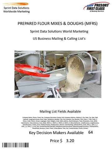 PREPARED FLOUR MIXES & DOUGHS (MFRS)