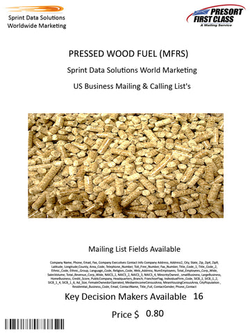 PRESSED WOOD FUEL (MFRS)