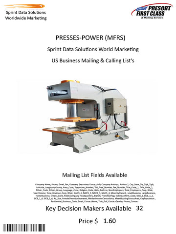 PRESSES-POWER (MFRS)