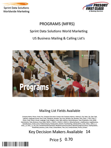 PROGRAMS (MFRS)