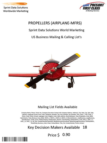 PROPELLERS (AIRPLANE-MFRS)