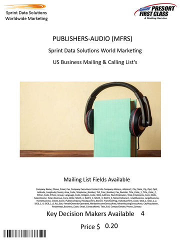 PUBLISHERS-AUDIO (MFRS)