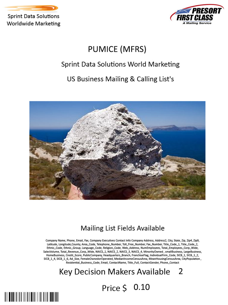 PUMICE (MFRS)