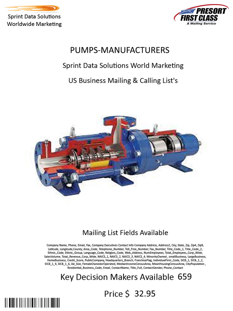 PUMPS-MANUFACTURERS