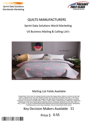 QUILTS-MANUFACTURERS