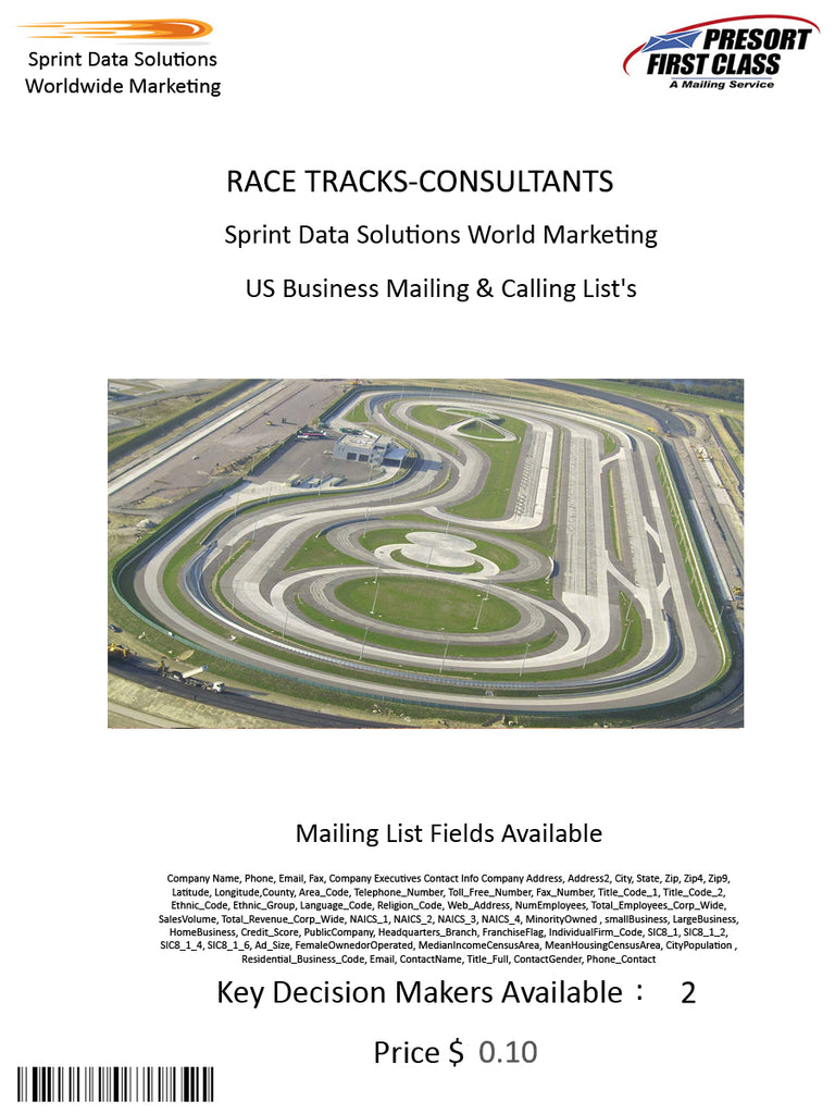 RACE TRACKS-CONSULTANTS