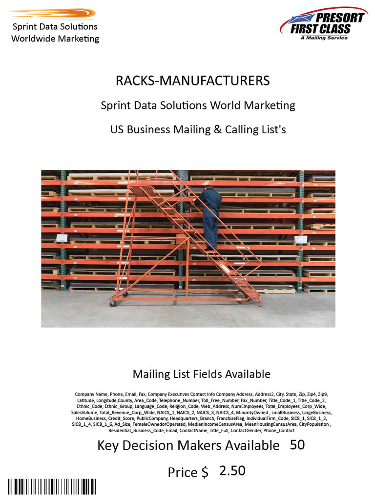 RACKS-MANUFACTURERS