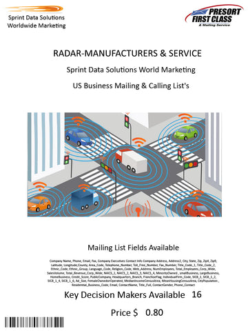 RADAR-MANUFACTURERS & SERVICE