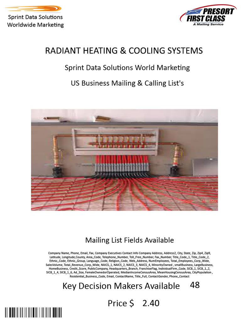 RADIANT HEATING & COOLING SYSTEMS