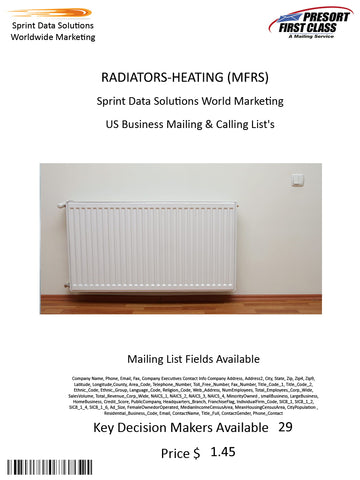 RADIATORS-HEATING (MFRS)