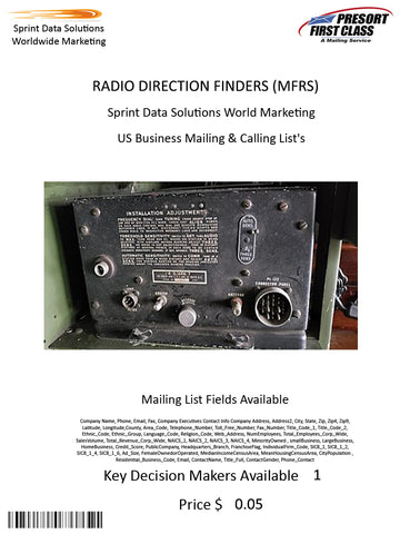 RADIO DIRECTION FINDERS (MFRS)