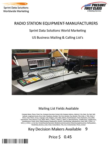 RADIO STATION EQUIPMENT-MANUFACTURERS