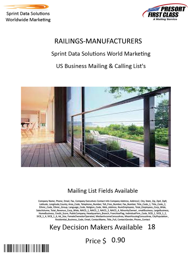 RAILINGS-MANUFACTURERS