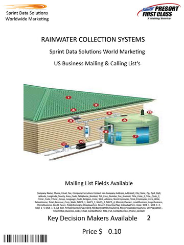 RAINWATER COLLECTION SYSTEMS