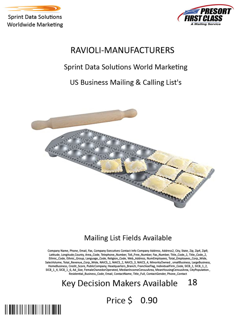 RAVIOLI-MANUFACTURERS