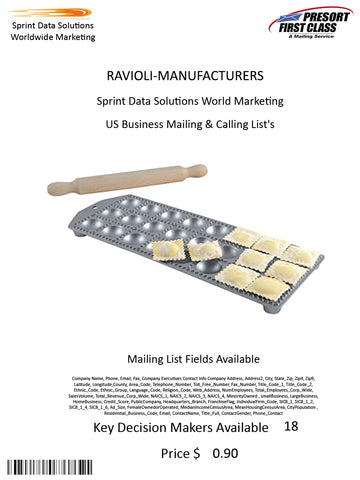 RAVIOLI-MANUFACTURERS