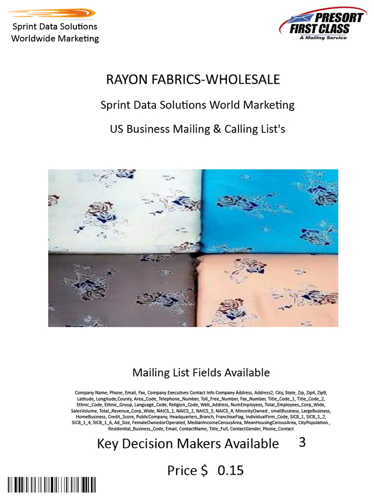 RAYON FABRICS-WHOLESALE