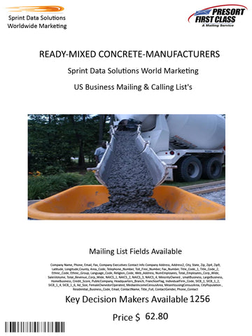 READY-MIXED CONCRETE-MANUFACTURERS