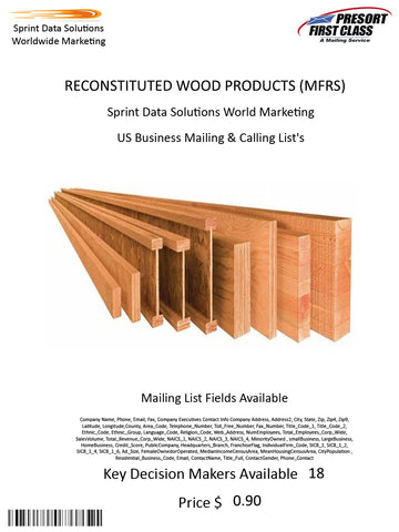 RECONSTITUTED WOOD PRODUCTS (MFRS)