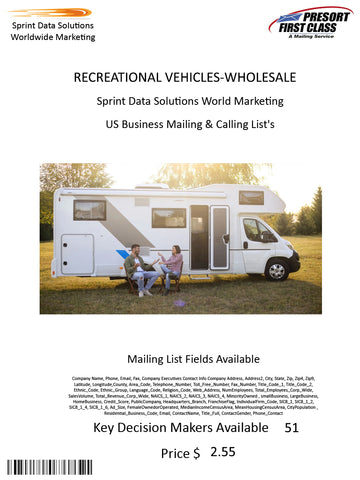 RECREATIONAL VEHICLES-WHOLESALE