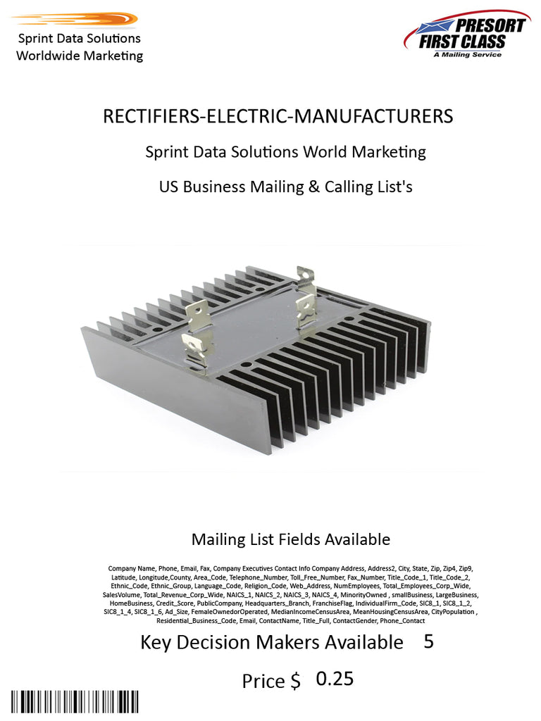 RECTIFIERS-ELECTRIC-MANUFACTURERS