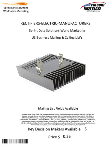 RECTIFIERS-ELECTRIC-MANUFACTURERS