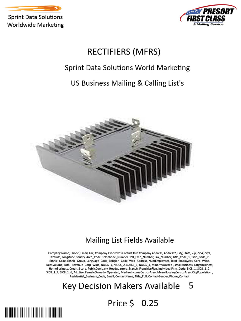 RECTIFIERS (MFRS)