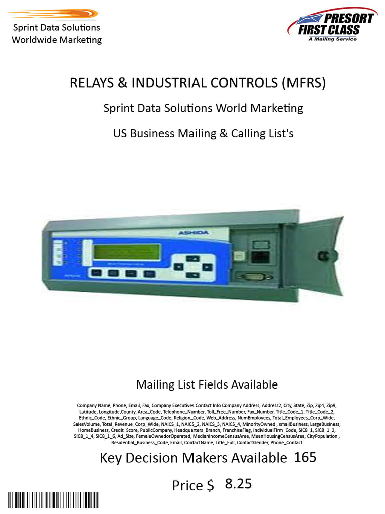 RELAYS & INDUSTRIAL CONTROLS (MFRS)