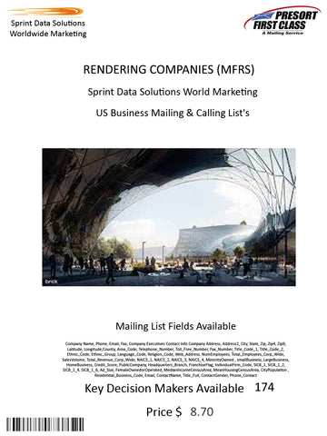 RENDERING COMPANIES (MFRS)