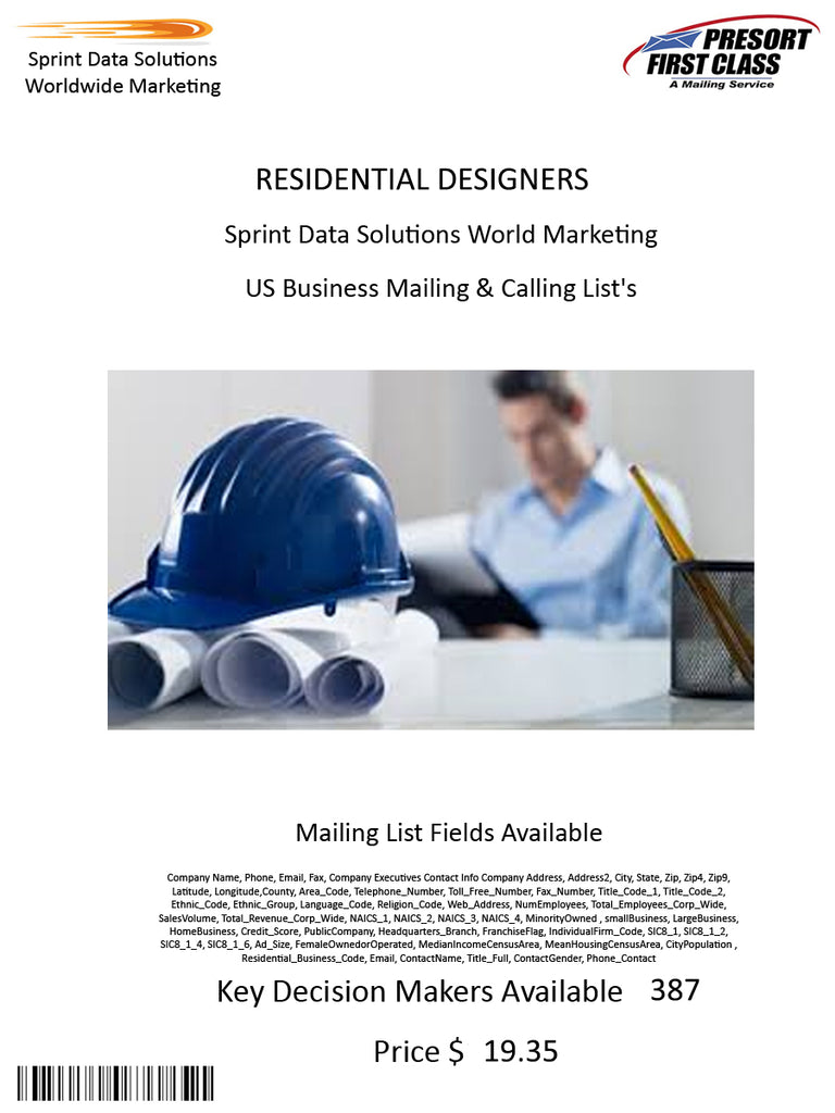 RESIDENTIAL DESIGNERS