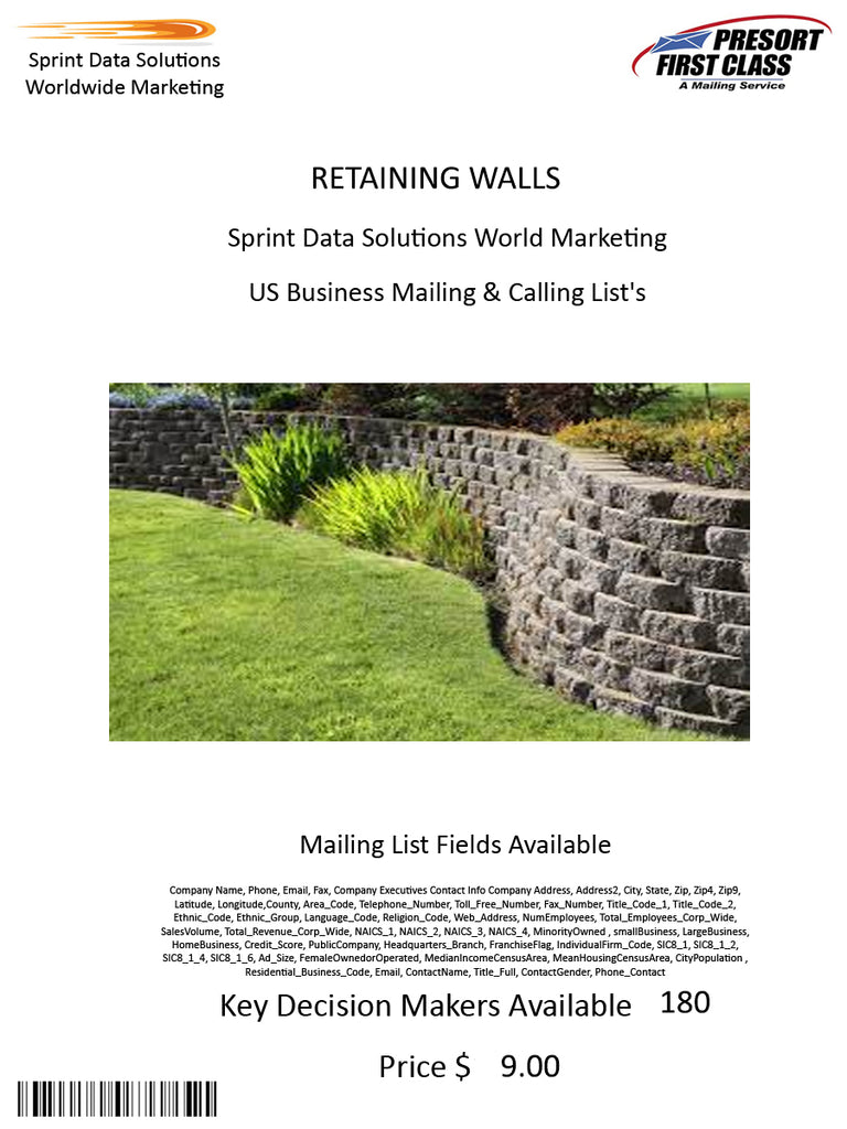 RETAINING WALLS