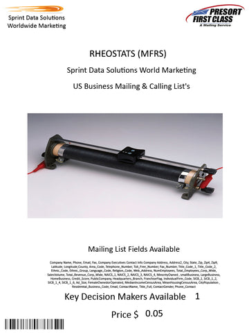 RHEOSTATS (MFRS)