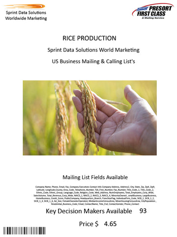 RICE PRODUCTION