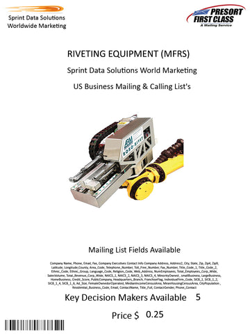 RIVETING EQUIPMENT (MFRS)