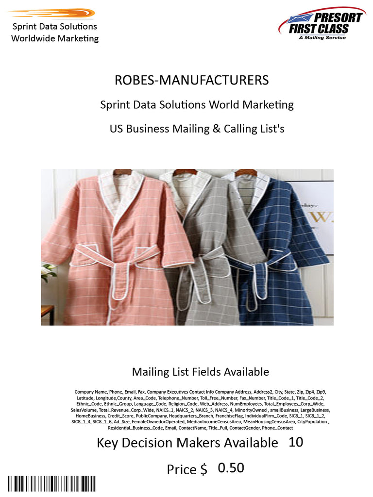 ROBES-MANUFACTURERS