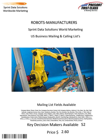 ROBOTS-MANUFACTURERS