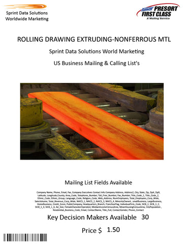 ROLLING DRAWING EXTRUDING-NONFERROUS MTL