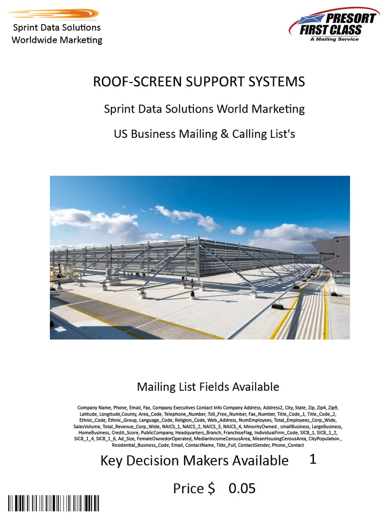 ROOF-SCREEN SUPPORT SYSTEMS