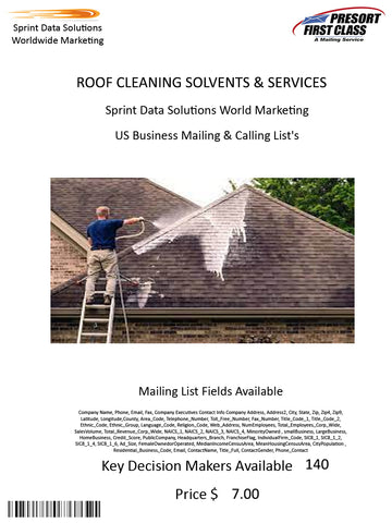 ROOF CLEANING SOLVENTS & SERVICES