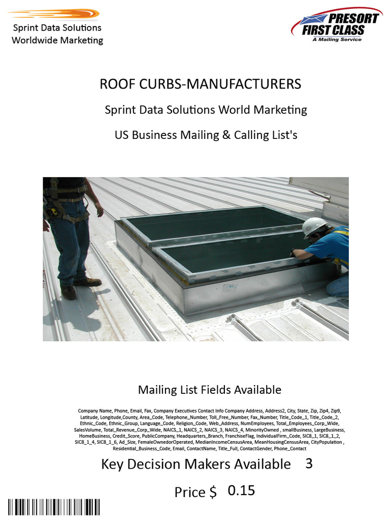 ROOF CURBS-MANUFACTURERS