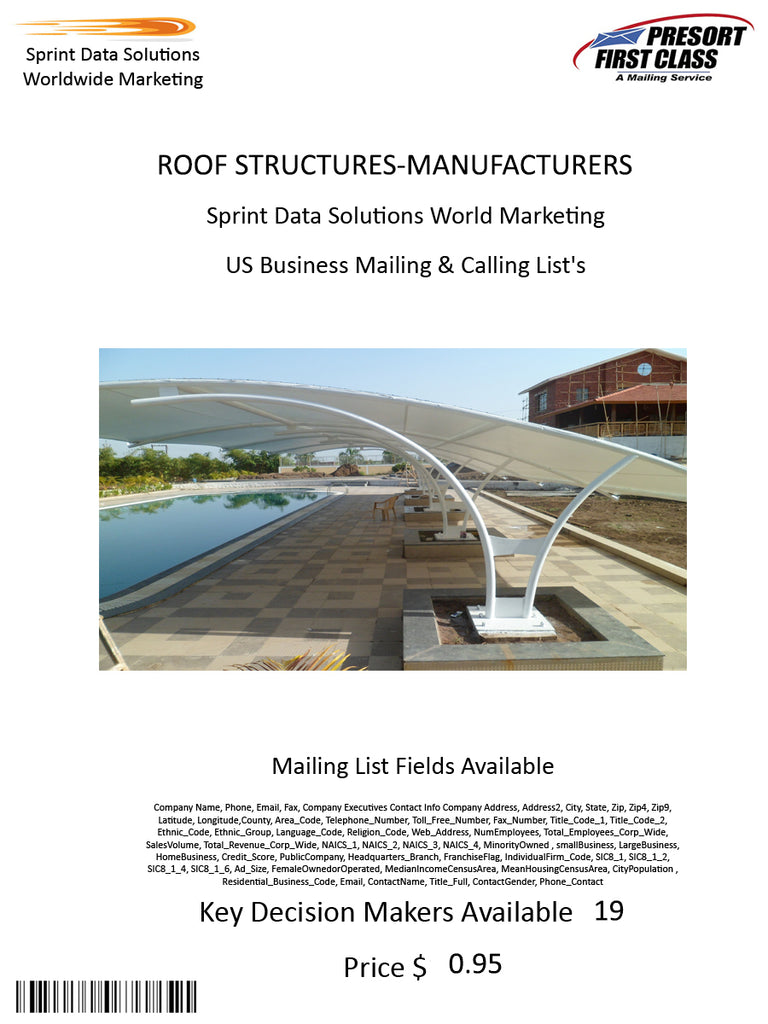 ROOF STRUCTURES-MANUFACTURERS