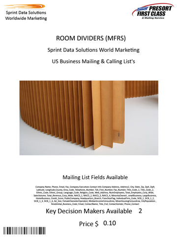 ROOM DIVIDERS (MFRS)