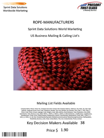 ROPE-MANUFACTURERS