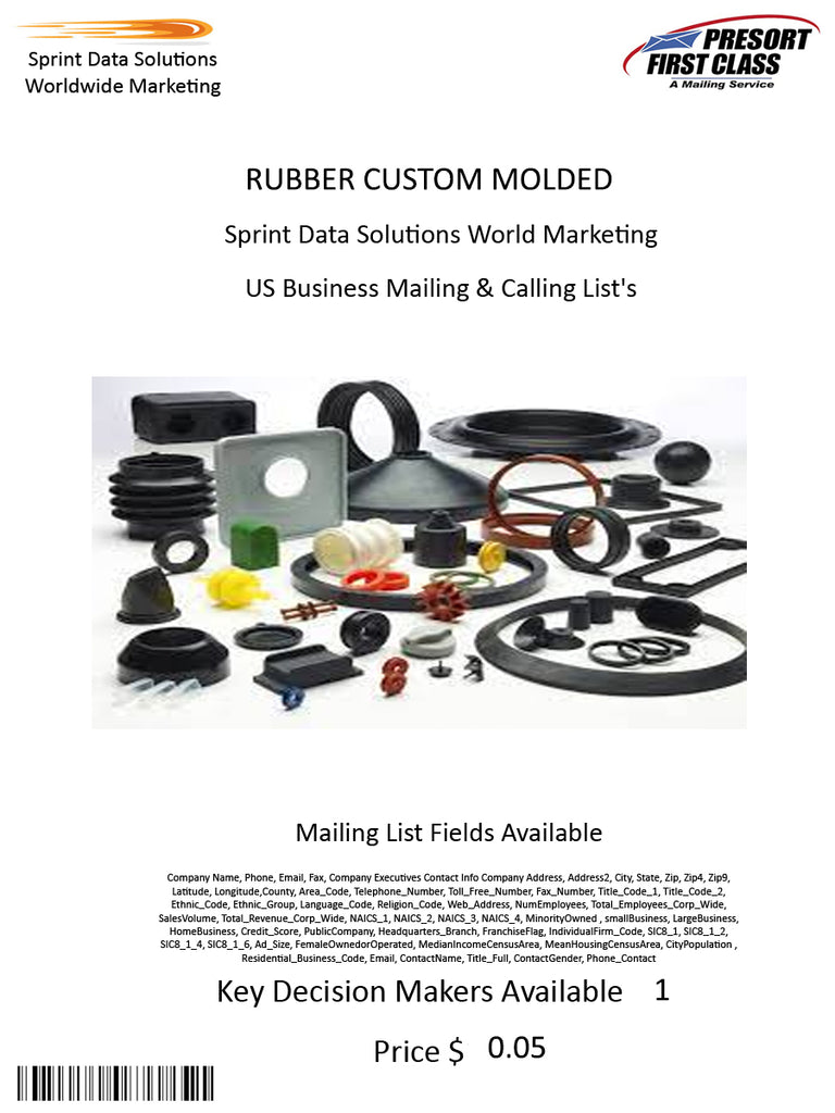 RUBBER CUSTOM MOLDED