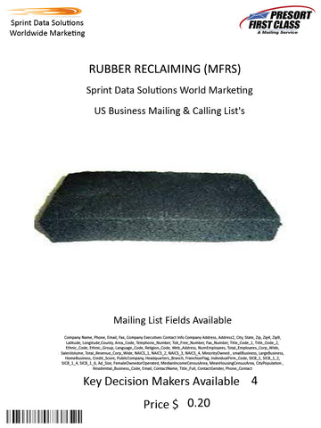 RUBBER RECLAIMING (MFRS)