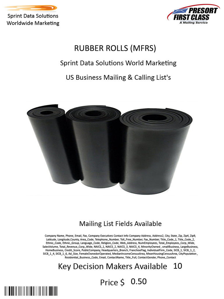 RUBBER ROLLS (MFRS)