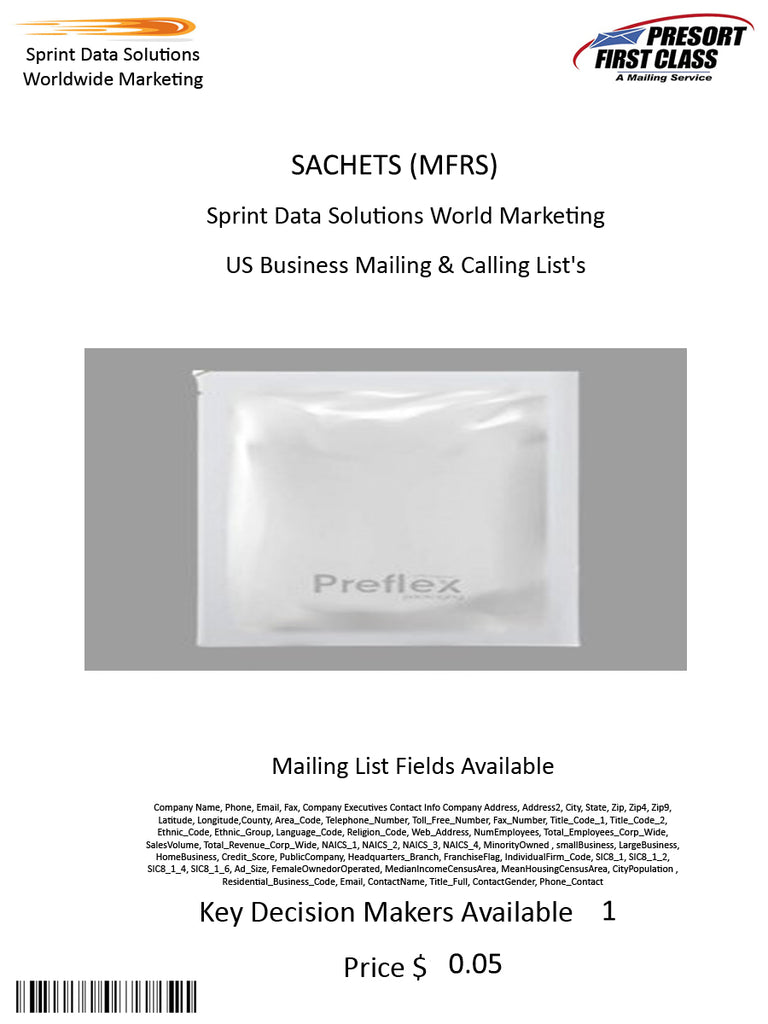 SACHETS (MFRS)