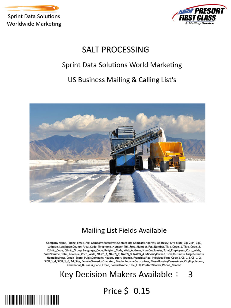 SALT PROCESSING