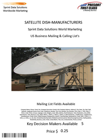 SATELLITE DISH-MANUFACTURERS